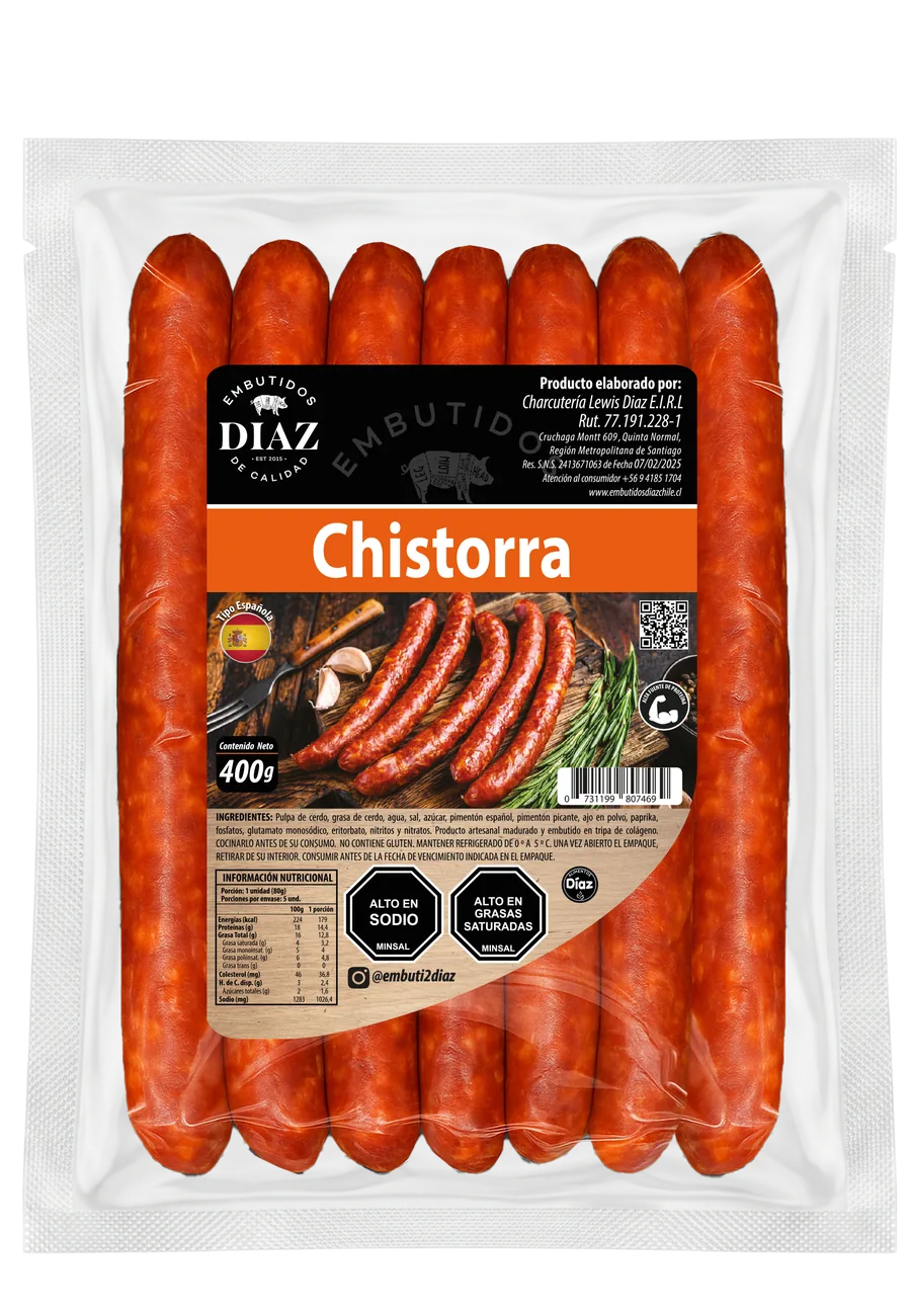 Chistorra tipo española Embutidos Díaz